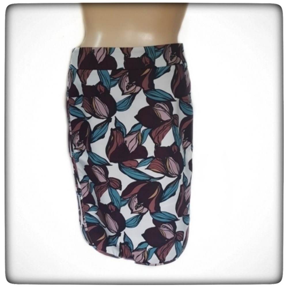 Ann Taylor Loft Flower Professional Work Skirt-Size Size 00